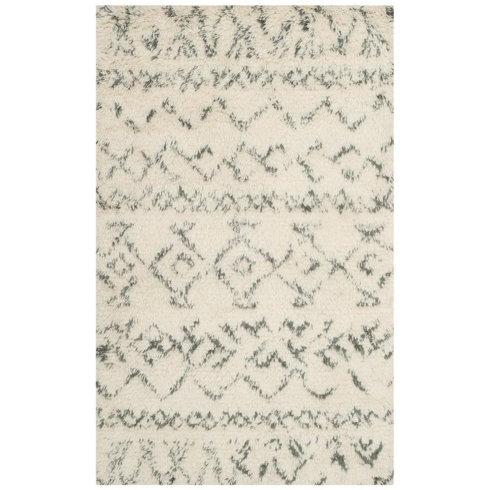 CASABLANCA, IVORY / GREY, 4' X 6', Area Rug, CSB827B-4. The main picture.