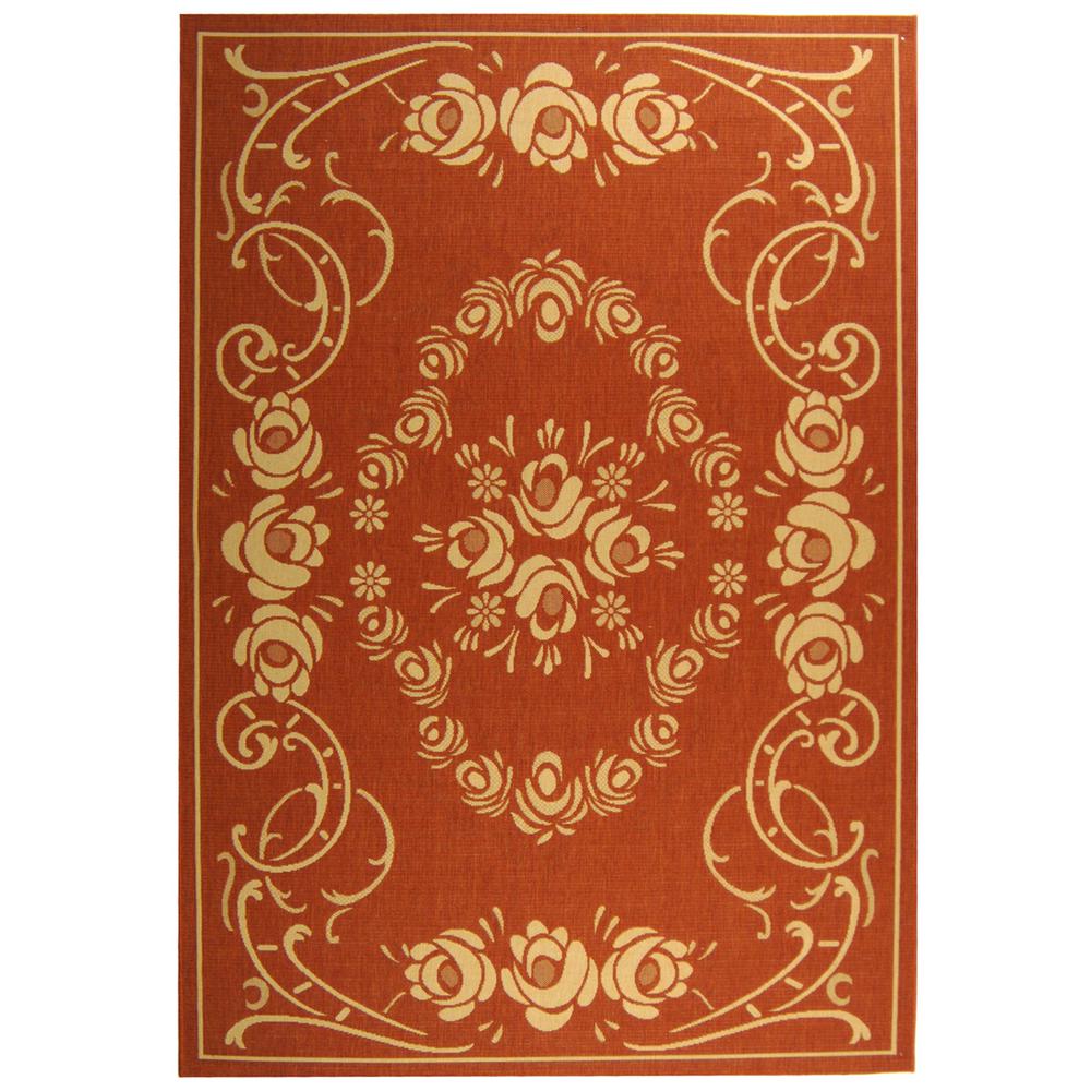 COURTYARD, TERRACOTTA / NATURAL, 2'-3" X 6'-7", Area Rug, CY1893-3202-27. Picture 1