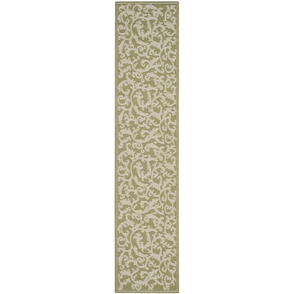COURTYARD, OLIVE / NATURAL, 2'-3" X 10', Area Rug, CY2653-1E06-210. Picture 1