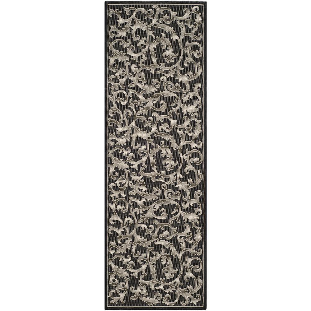 COURTYARD, BLACK / SAND, 2'-3" X 6'-7", Area Rug, CY2653-3908-27. Picture 1