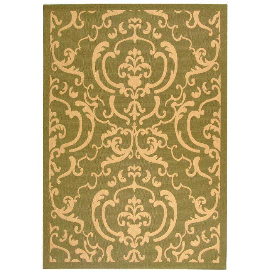 COURTYARD, OLIVE / NATURAL, 6'-7" X 6'-7" Square, Area Rug, CY2663-1E06-7SQ. Picture 1