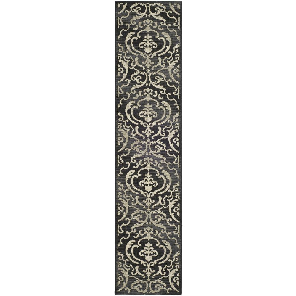 COURTYARD, BLACK / SAND, 2'-3" X 10', Area Rug, CY2663-3908-210. Picture 1