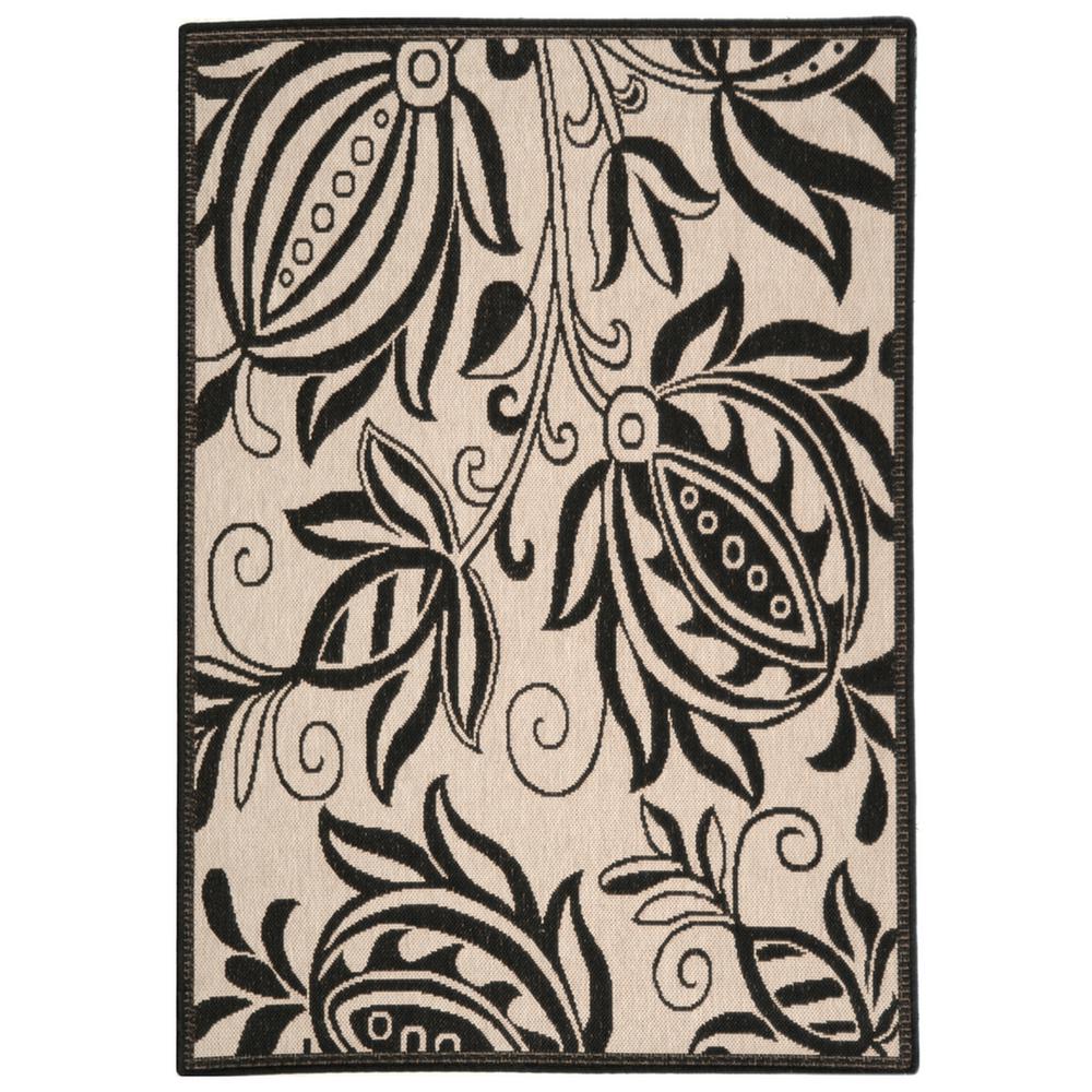COURTYARD, SAND / BLACK, 2'-3" X 10', Area Rug, CY2961-3901-210. Picture 1