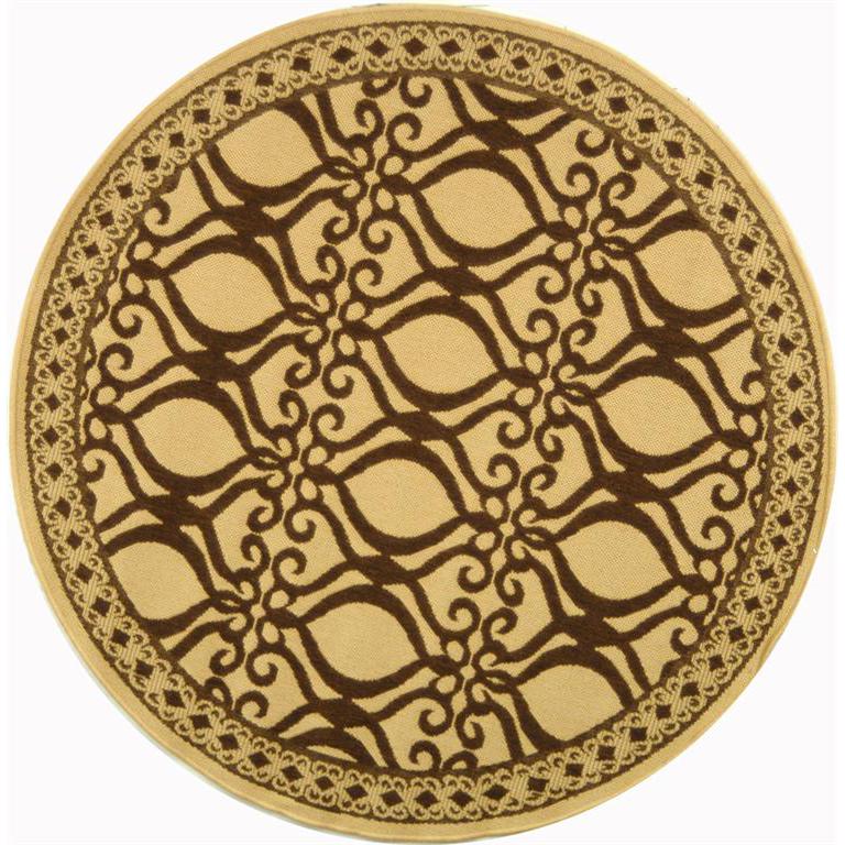 COURTYARD, NATURAL / BROWN, 5'-3" X 5'-3" Round, Area Rug, CY3040-3001-5R. Picture 1