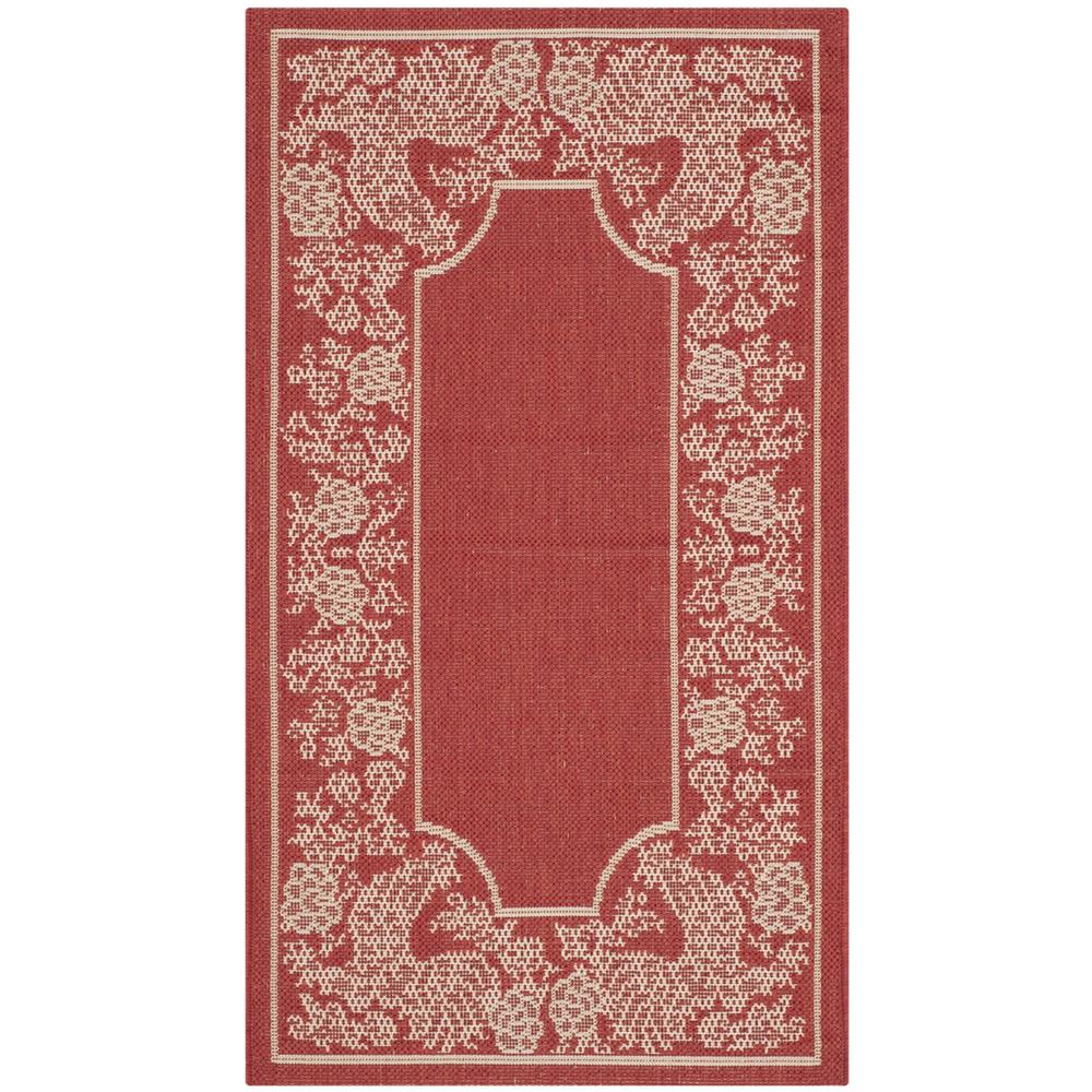 COURTYARD, RED / NATURAL, 2'-7" X 5', Area Rug, CY3305-3707-3. Picture 1