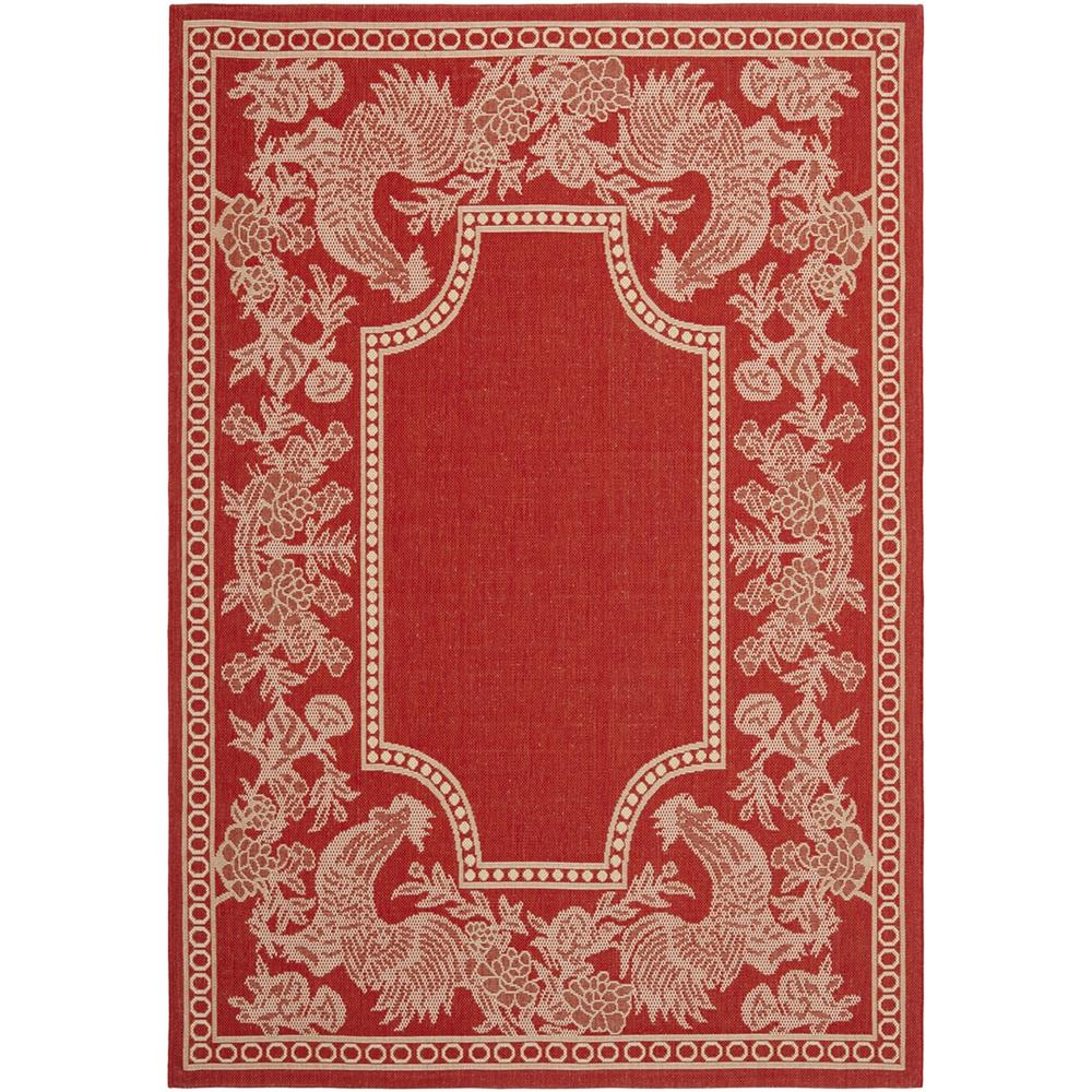 COURTYARD, RED / NATURAL, 5'-3" X 7'-7", Area Rug, CY3305-3707-5. Picture 1