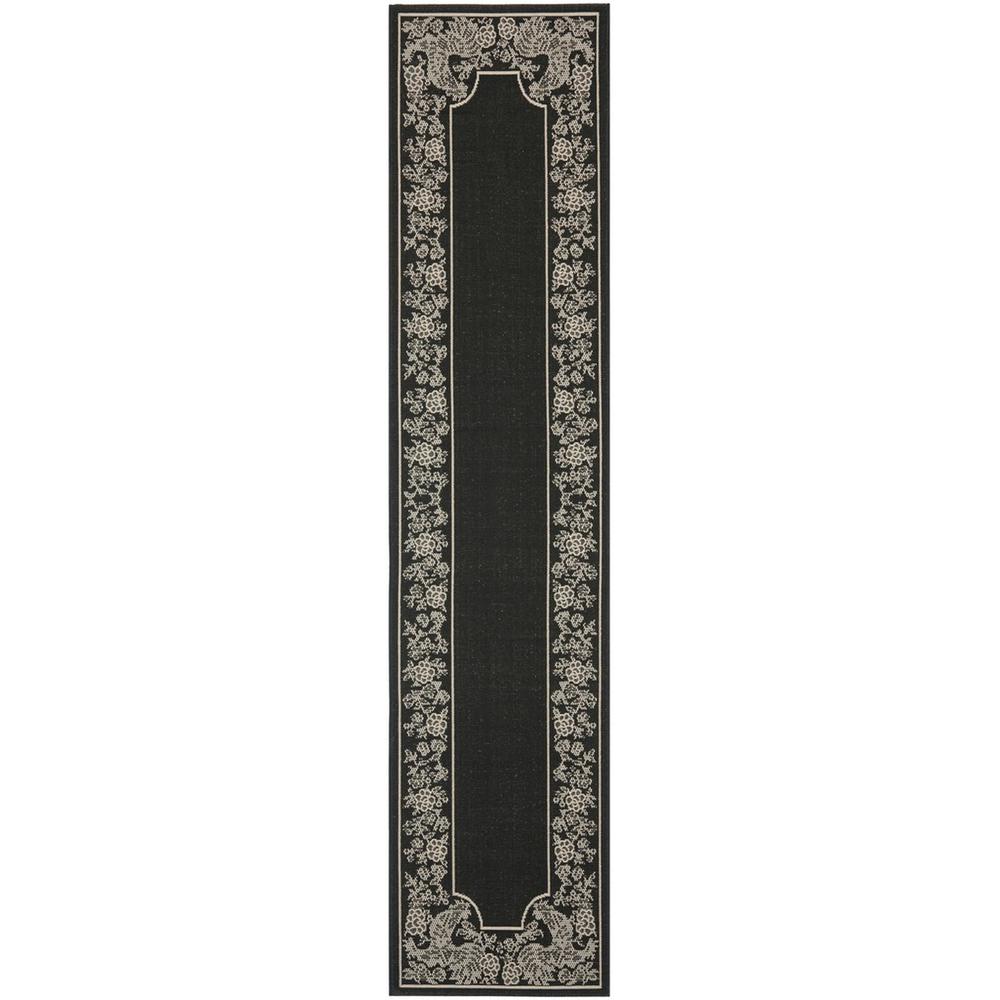 COURTYARD, BLACK / SAND, 2'-3" X 6'-7", Area Rug, CY3305-3908-27. Picture 1
