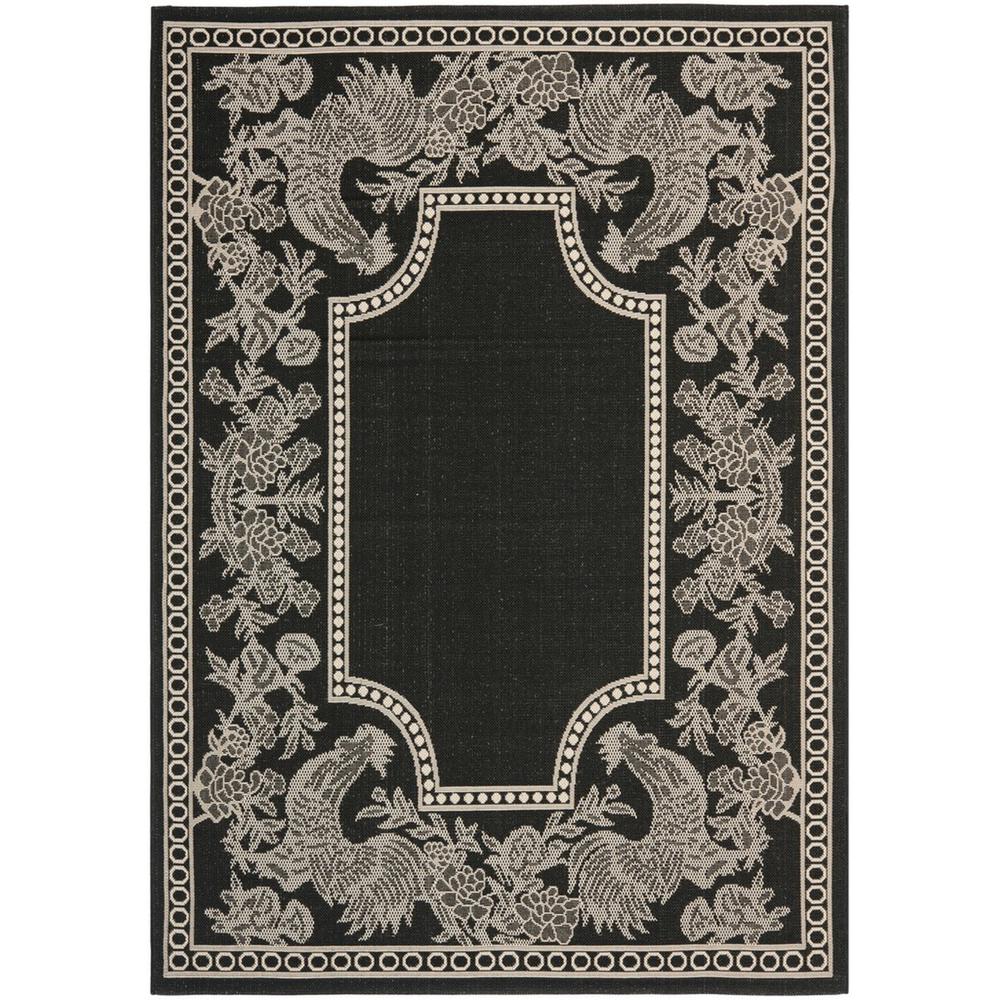 COURTYARD, BLACK / SAND, 5'-3" X 7'-7", Area Rug, CY3305-3908-5. Picture 1