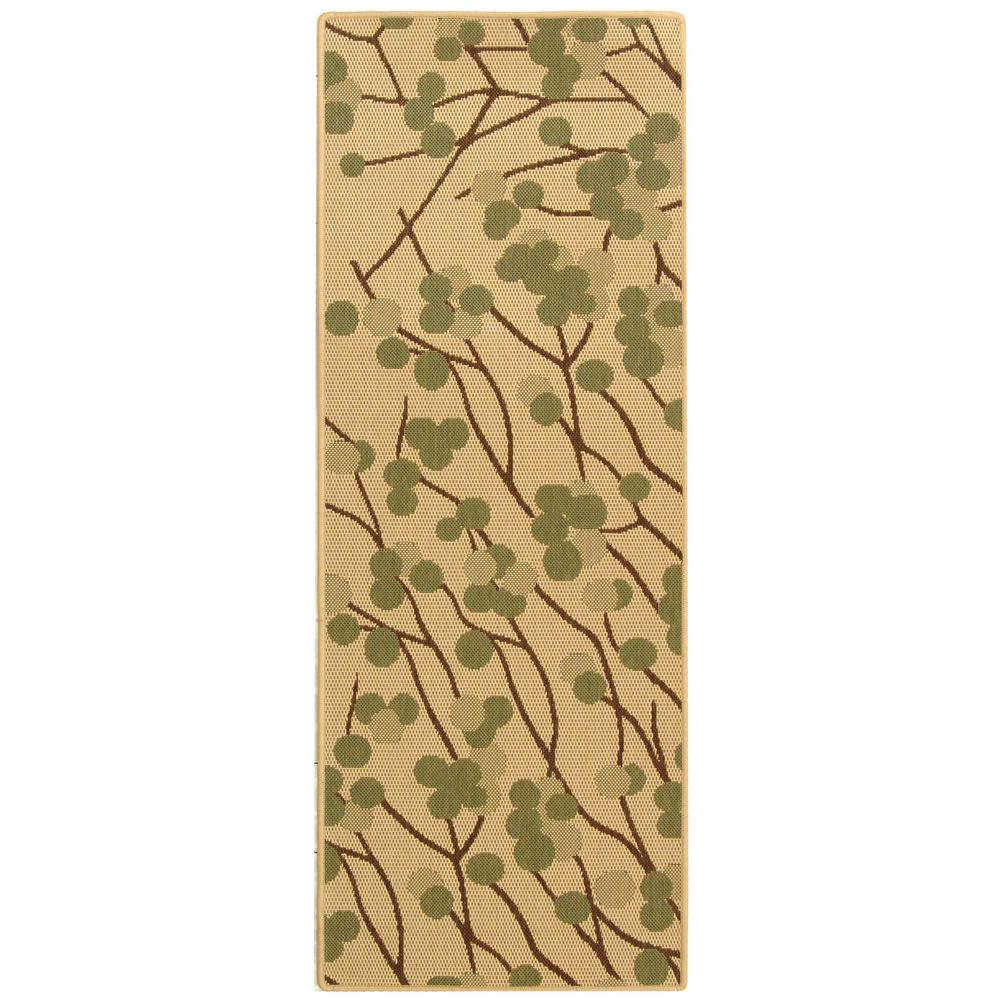 COURTYARD, NATURAL BROWN / OLIVE, 2'-3" X 6'-7", Area Rug, CY4037A-27. Picture 1