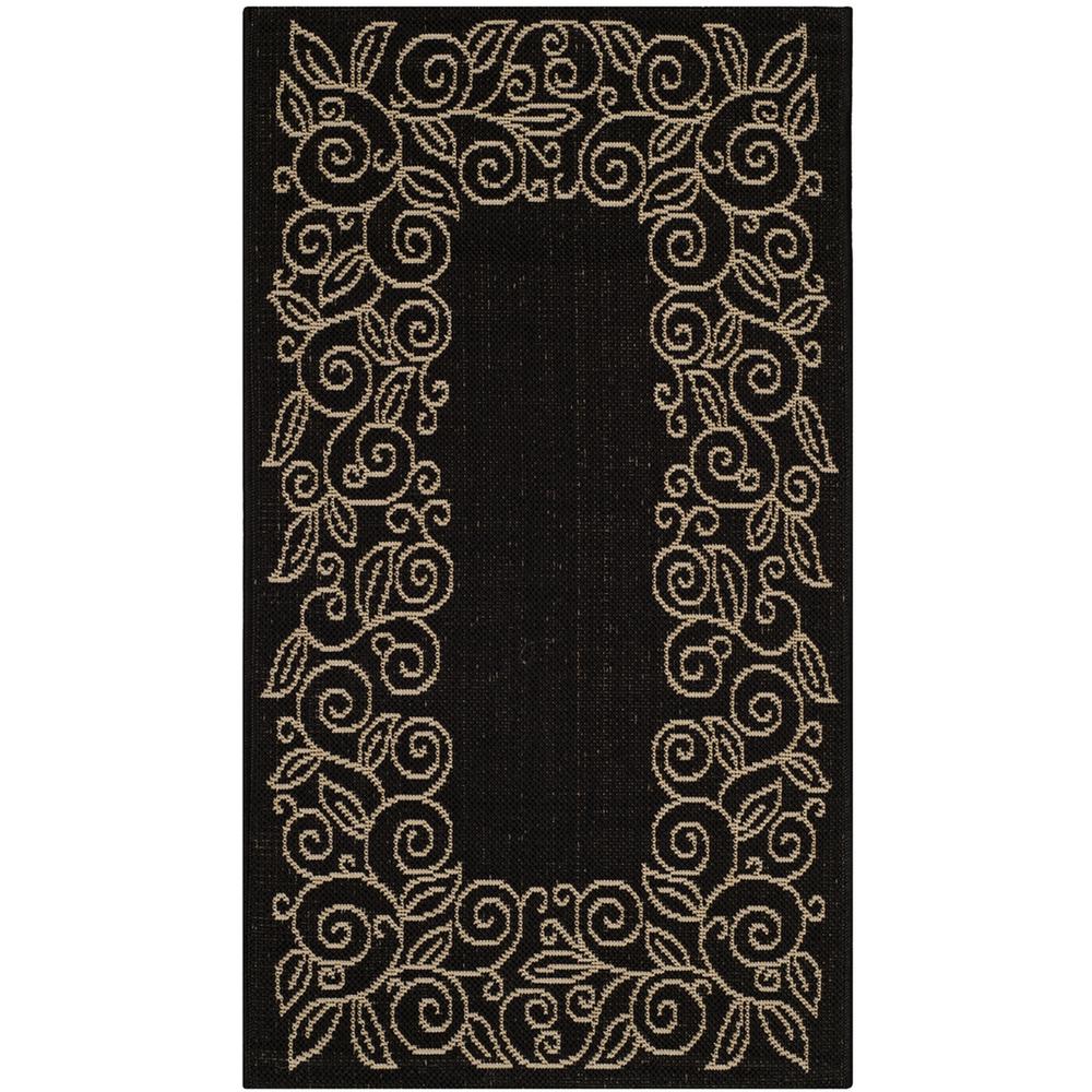 COURTYARD, BLACK / BEIGE, 2'-7" X 5', Area Rug, CY5139D-3. Picture 1