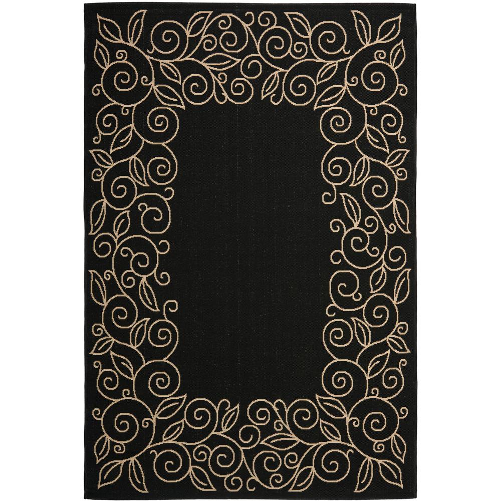 COURTYARD, BLACK / BEIGE, 5'-3" X 7'-7", Area Rug, CY5139D-5. Picture 1