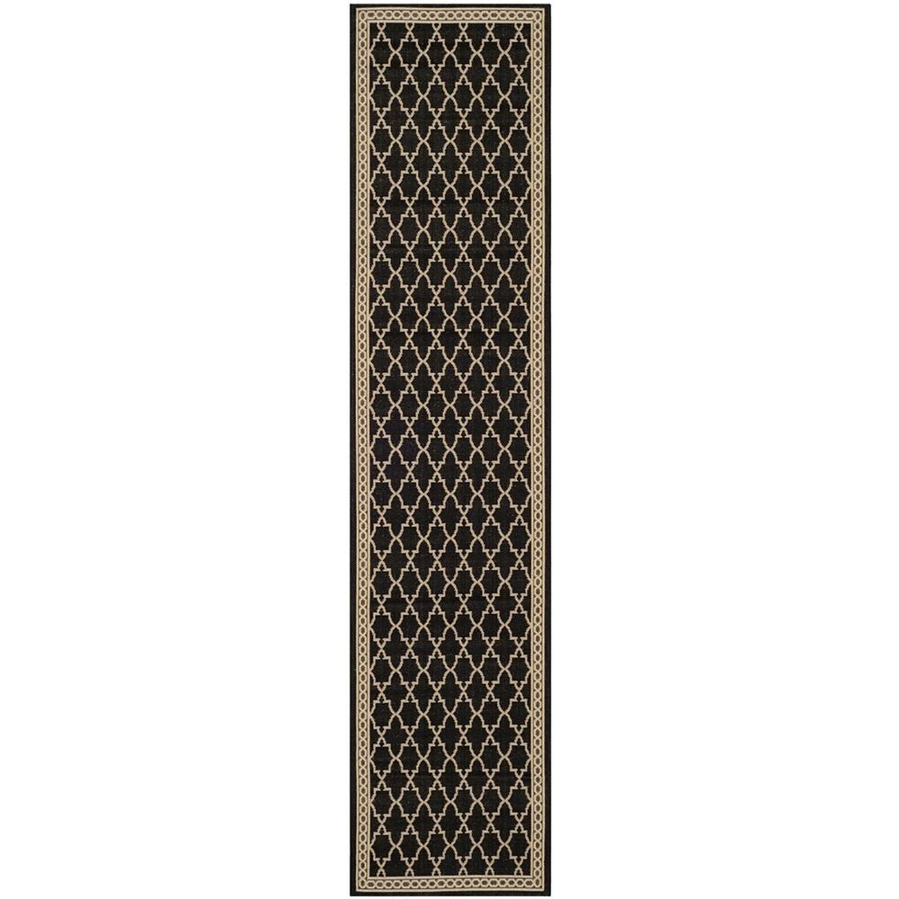 COURTYARD, BLACK / BEIGE, 2'-3" X 12', Area Rug, CY5142D-212. Picture 1