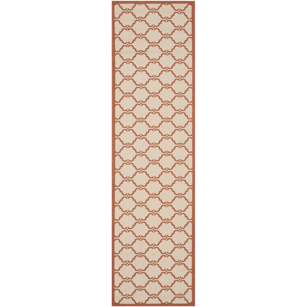 COURTYARD, BEIGE / TERRACOTTA, 2'-3" X 8', Area Rug, CY6009-231-28. Picture 1