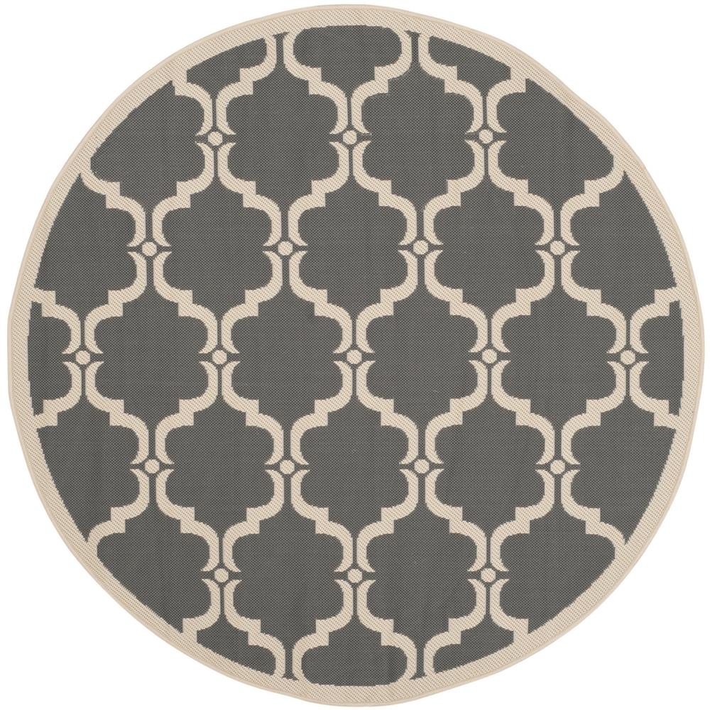 COURTYARD, ANTHRACITE / BEIGE, 6'-7" X 6'-7" Round, Area Rug, CY6009-246-7R. Picture 1