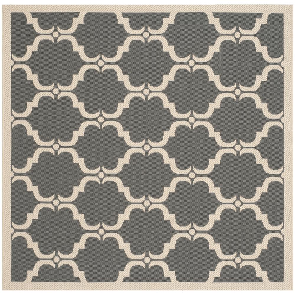 COURTYARD, ANTHRACITE / BEIGE, 6'-7" X 6'-7" Square, Area Rug, CY6009-246-7SQ. Picture 1