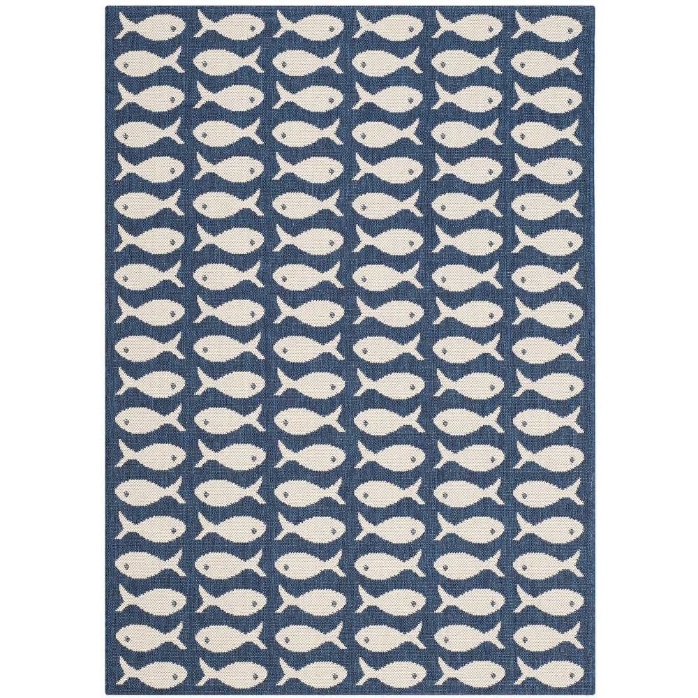 COURTYARD, NAVY / BEIGE, 5'-3" X 7'-7", Area Rug, CY6013-268-5. Picture 1