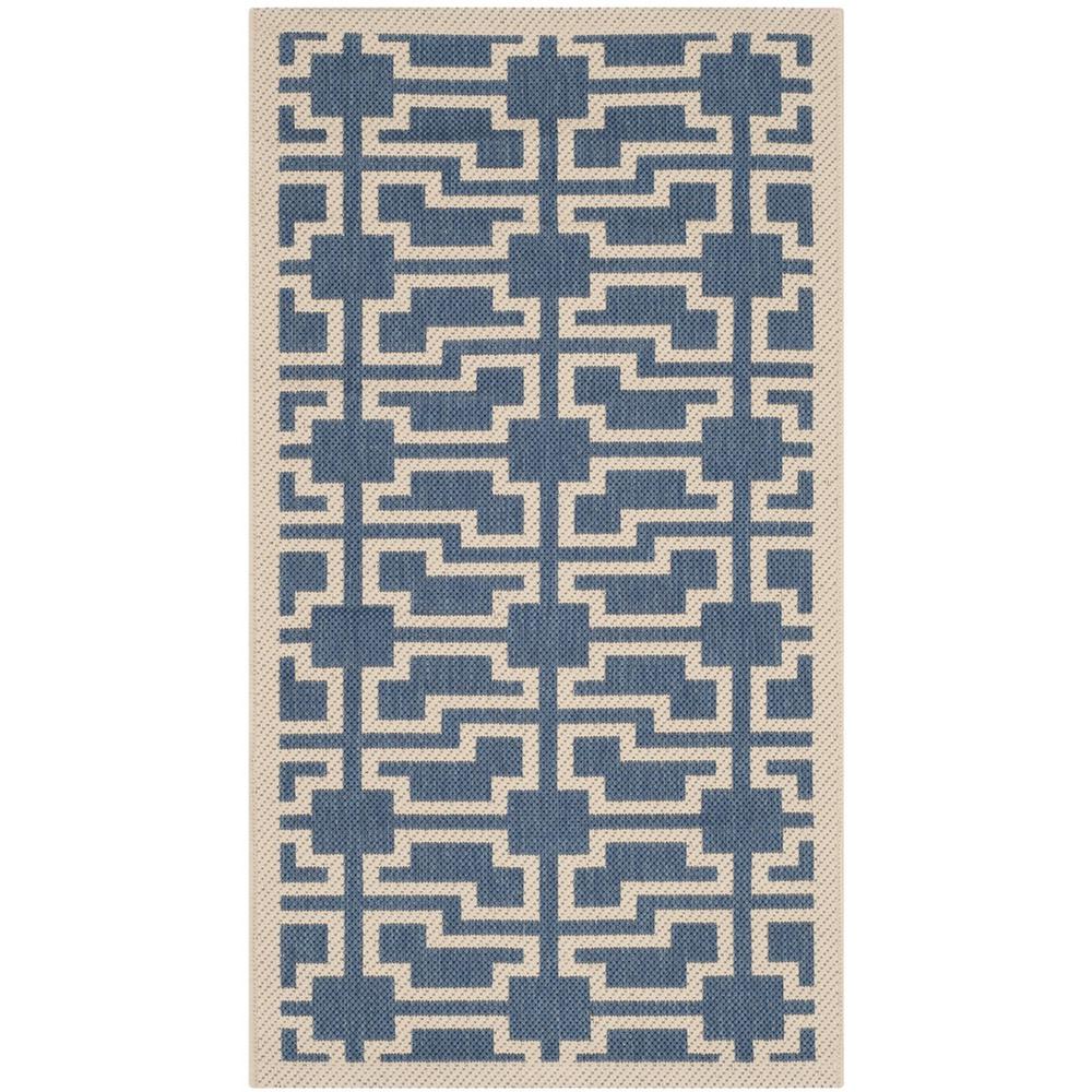 COURTYARD, BLUE / BEIGE, 4' X 5'-7", Area Rug, CY6015-243-4. Picture 1
