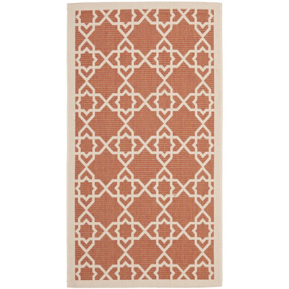 COURTYARD, TERRACOTTA / BEIGE, 2'-7" X 5', Area Rug, CY6032-241-3. Picture 1