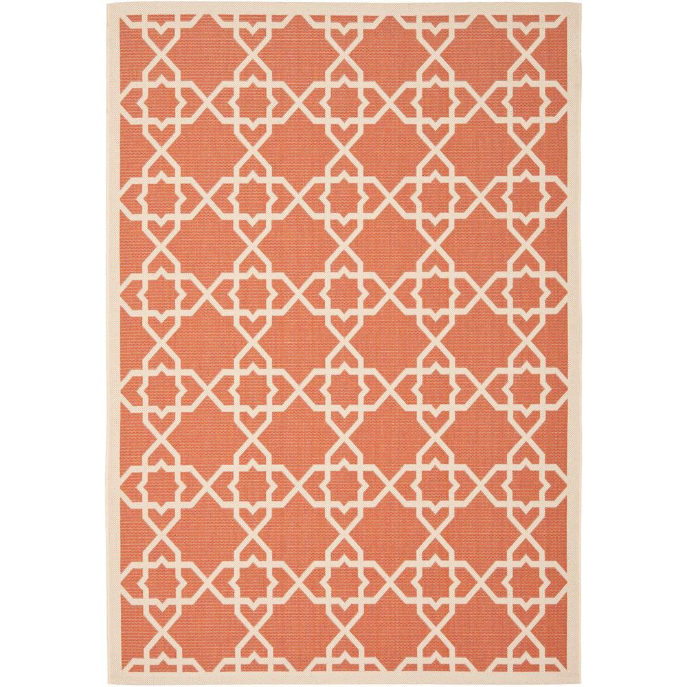 COURTYARD, TERRACOTTA / BEIGE, 5'-3" X 7'-7", Area Rug, CY6032-241-5. Picture 1