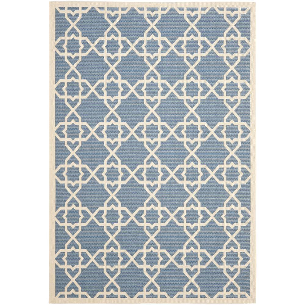 COURTYARD, BLUE / BEIGE, 5'-3" X 7'-7", Area Rug, CY6032-243-5. Picture 1