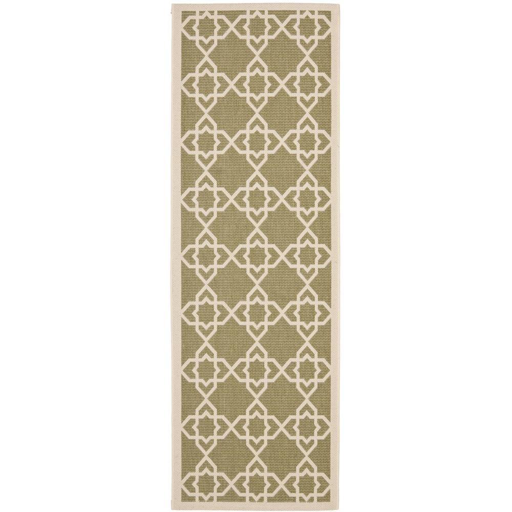 COURTYARD, GREEN / BEIGE, 2'-3" X 6'-7", Area Rug, CY6032-244-27. Picture 1