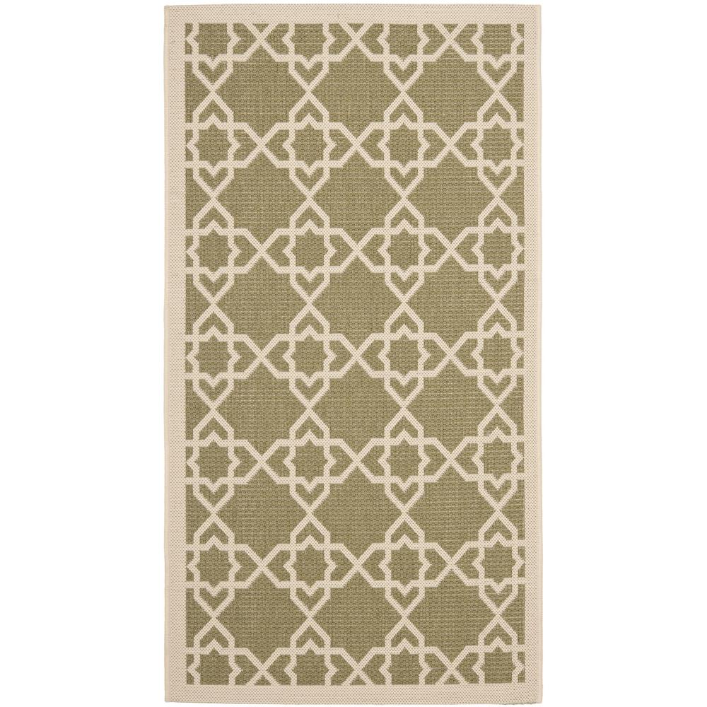 COURTYARD, GREEN / BEIGE, 2'-7" X 5', Area Rug, CY6032-244-3. Picture 1