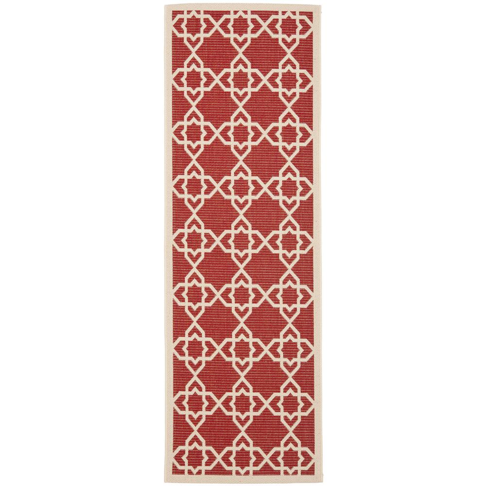 COURTYARD, RED / BEIGE, 2'-3" X 12', Area Rug, CY6032-248-212. The main picture.