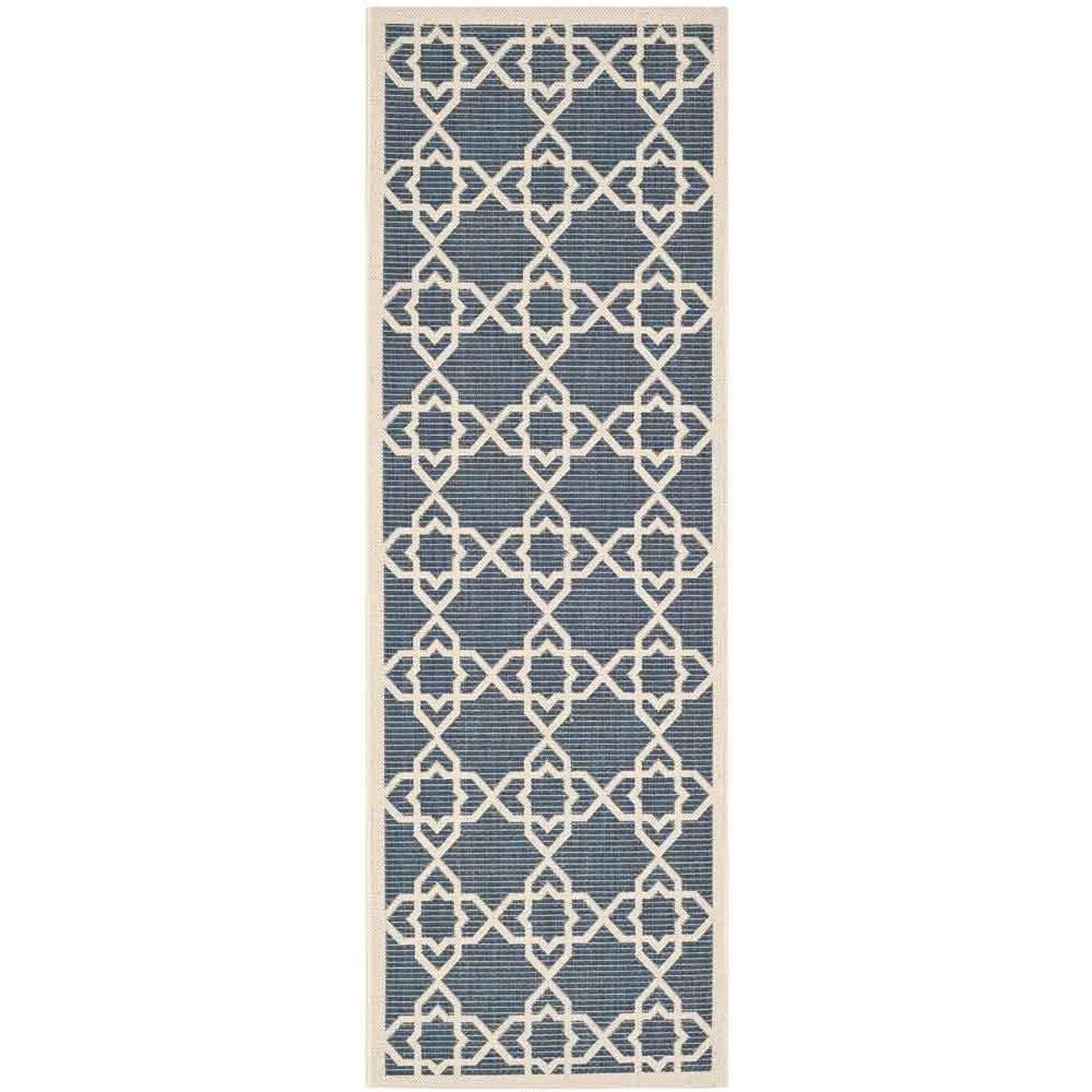 COURTYARD, NAVY / BEIGE, 2'-3" X 6'-7", Area Rug, CY6032-268-27. Picture 1