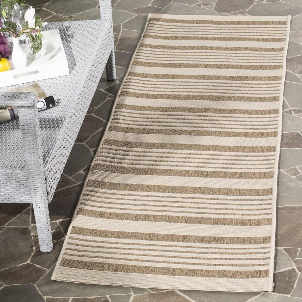 COURTYARD, BROWN / BONE, 2'-3" X 12', Area Rug, CY6062-242-212. Picture 1