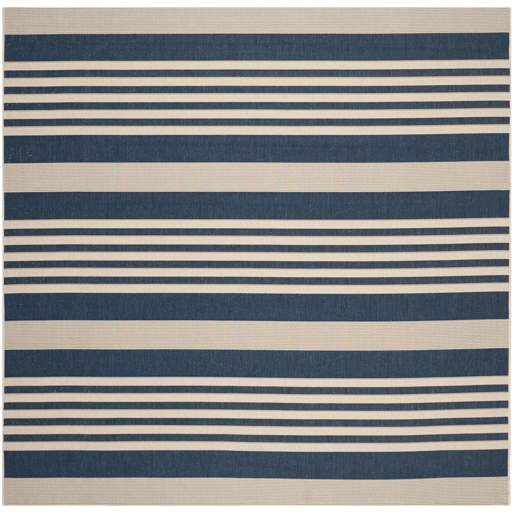 COURTYARD, NAVY / BEIGE, 7'-10" X 7'-10" Square, Area Rug, CY6062-268-8SQ. Picture 1