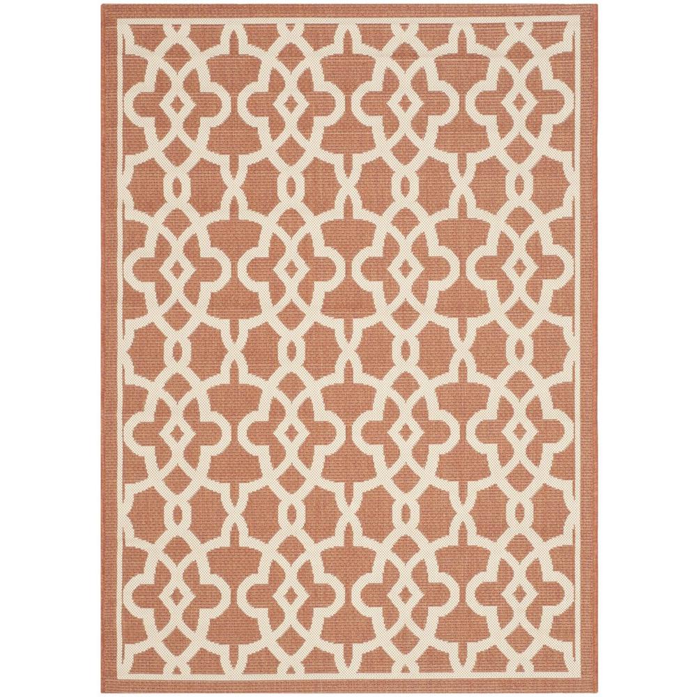 COURTYARD, TERRACOTTA / BEIGE, 5'-3" X 7'-7", Area Rug, CY6071-241-5. Picture 1