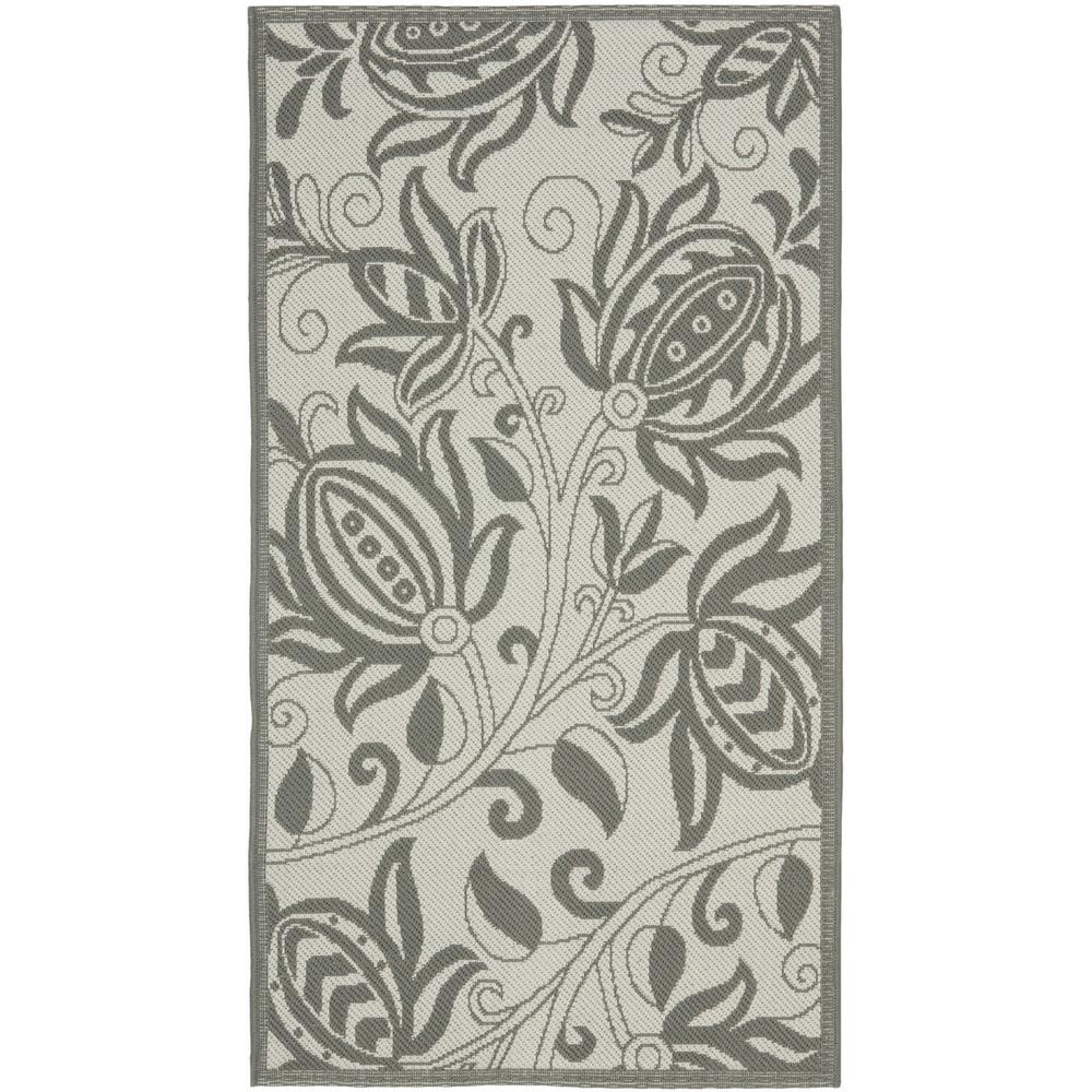 COURTYARD, LIGHT GREY / ANTHRACITE, 2'-7" X 5', Area Rug, CY6109-78-3. Picture 1
