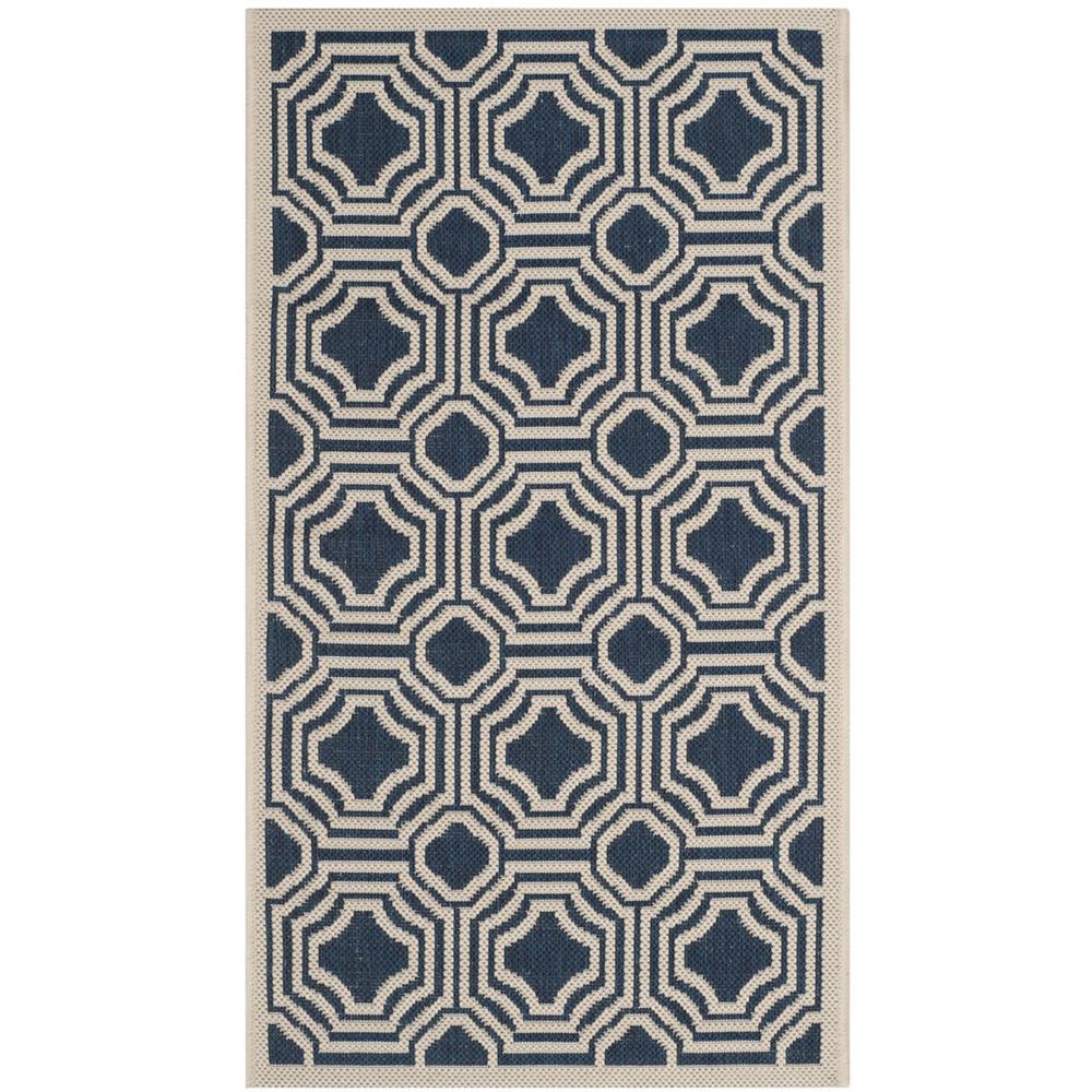 COURTYARD, NAVY / BEIGE, 2'-7" X 5', Area Rug, CY6112-268-3. Picture 1