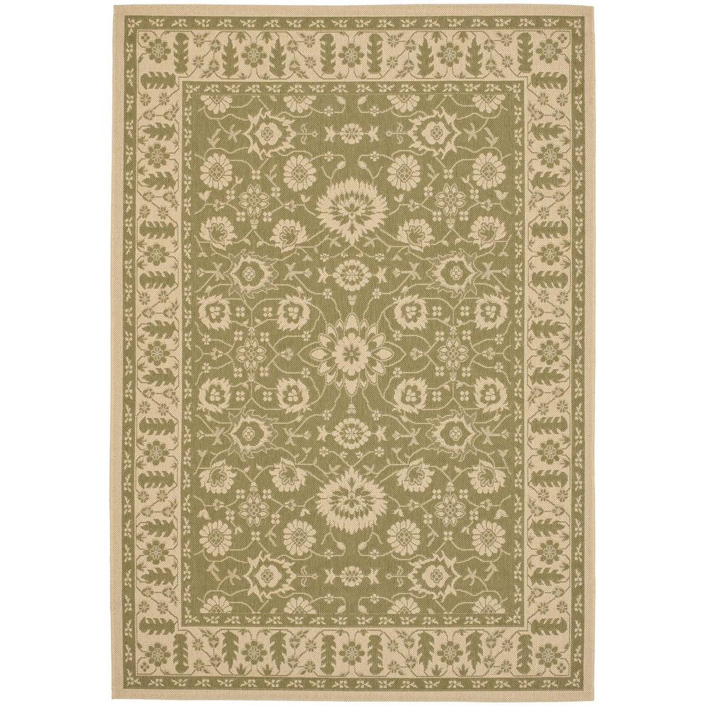 COURTYARD, GREEN / CREME, 4' X 5'-7", Area Rug, CY6126-24-4. The main picture.