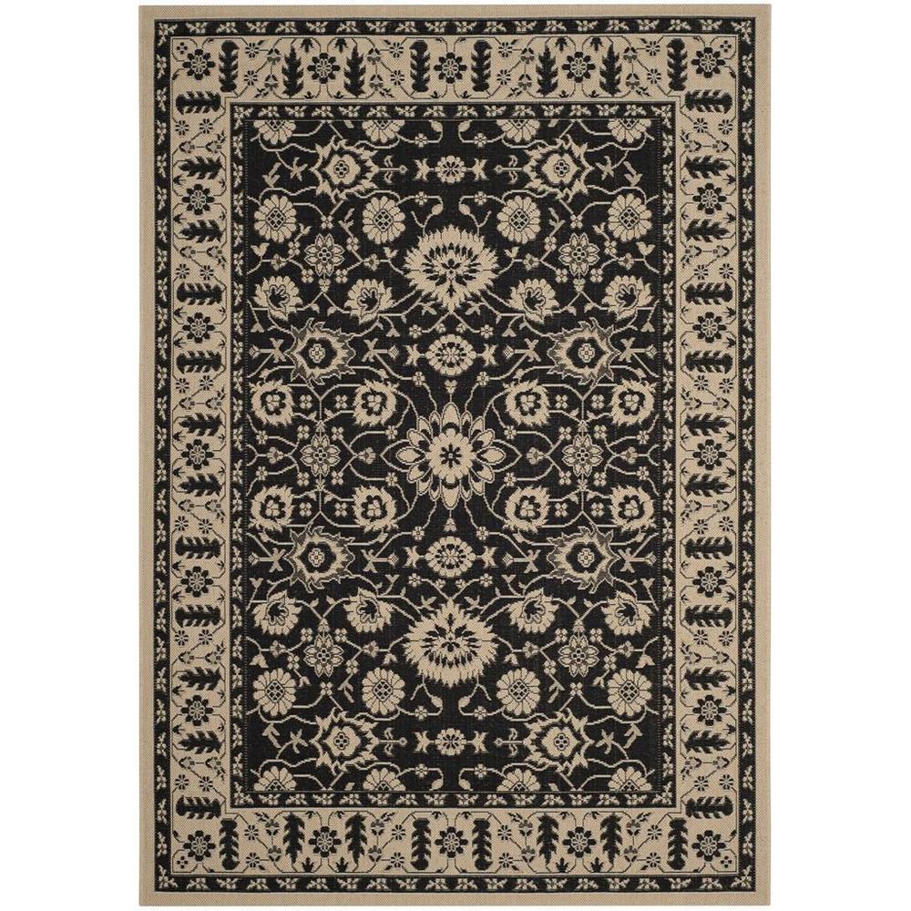 COURTYARD, BLACK / CREME, 4' X 5'-7", Area Rug, CY6126-26-4. Picture 1