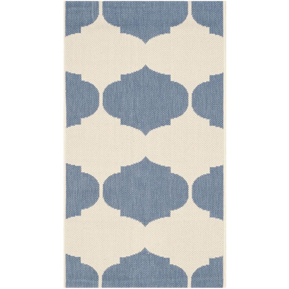 COURTYARD, BEIGE / BLUE, 2'-7" X 5', Area Rug, CY6162-233-3. Picture 1