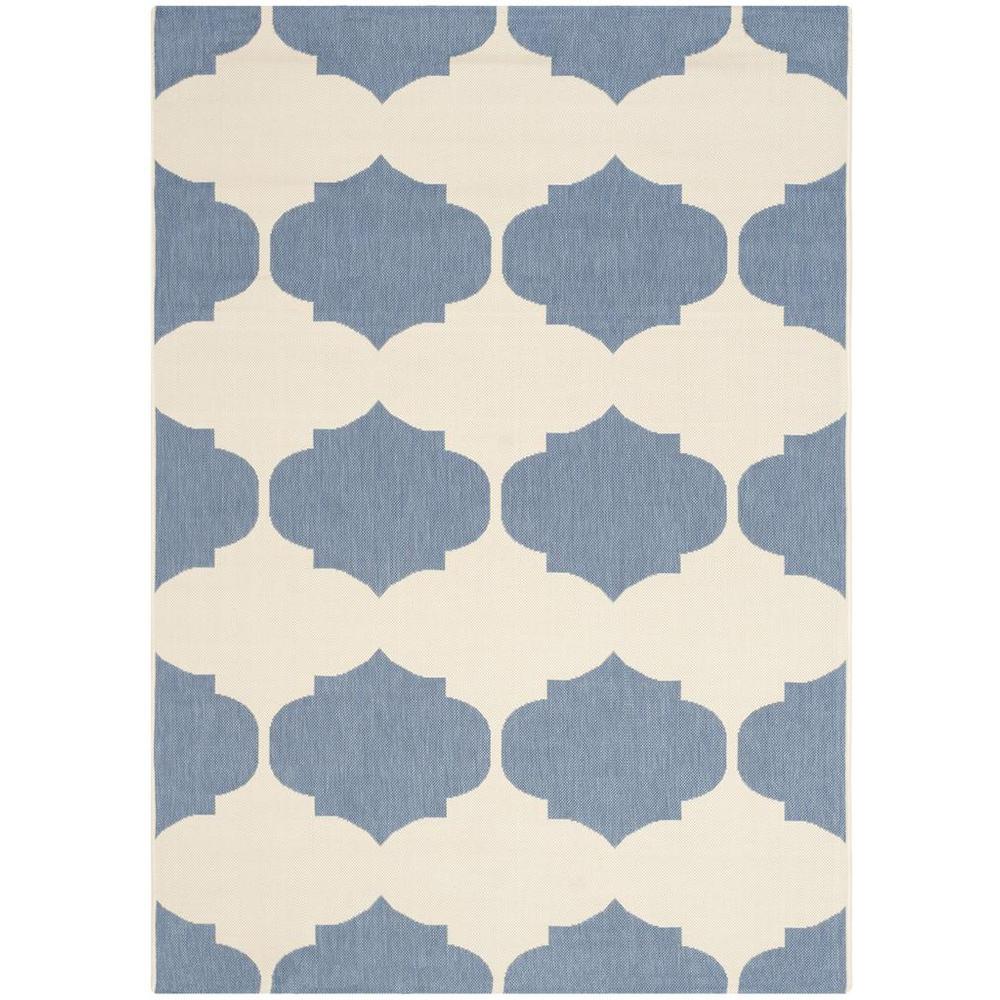 COURTYARD, BEIGE / BLUE, 5'-3" X 7'-7", Area Rug, CY6162-233-5. Picture 1