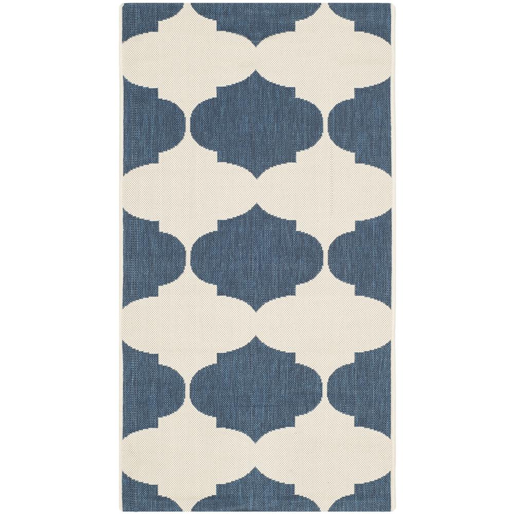 COURTYARD, BEIGE / NAVY, 2'-7" X 5', Area Rug, CY6162-258-3. Picture 1