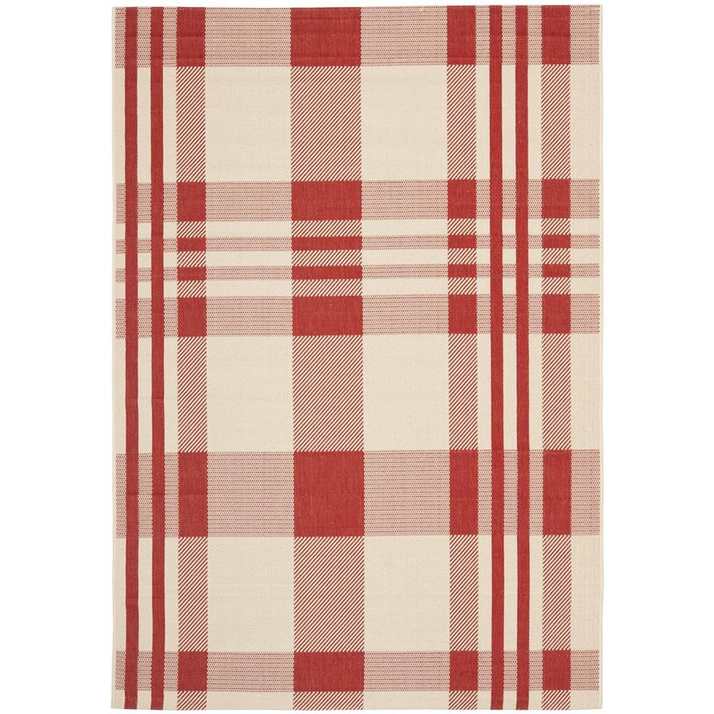 COURTYARD, RED / BONE, 5'-3" X 7'-7", Area Rug, CY6201-238-5. Picture 1