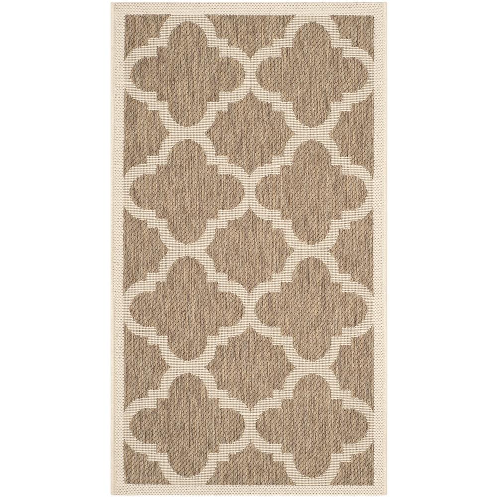 COURTYARD, BROWN, 2'-7" X 5', Area Rug. Picture 1