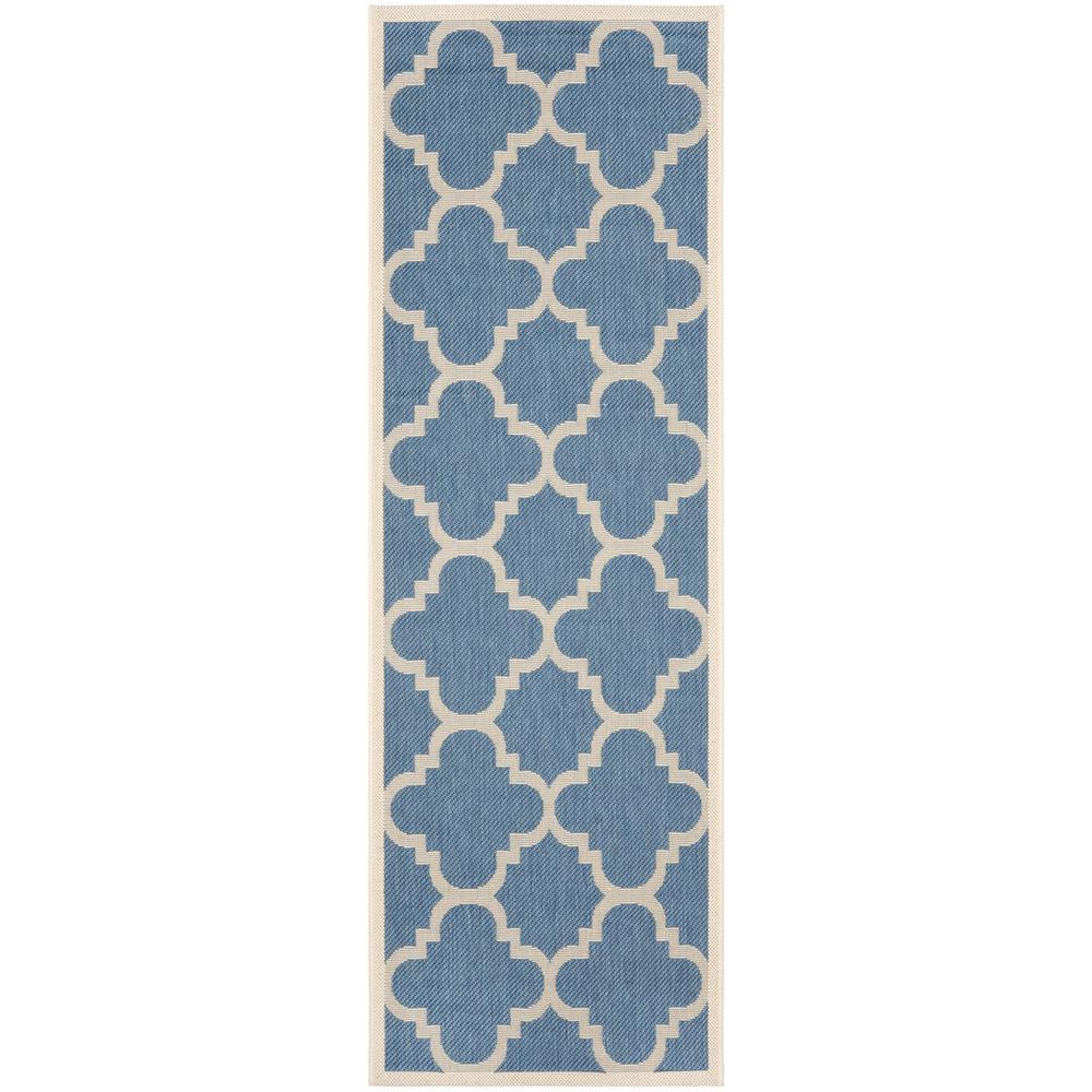 COURTYARD, BLUE / BEIGE, 2'-3" X 12', Area Rug, CY6243-243-212. Picture 1