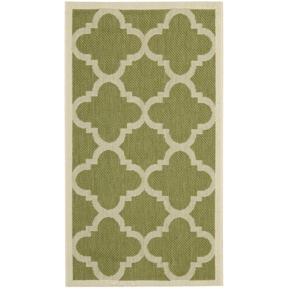 COURTYARD, GREEN / BEIGE, 2'-7" X 5', Area Rug, CY6243-244-3. Picture 1
