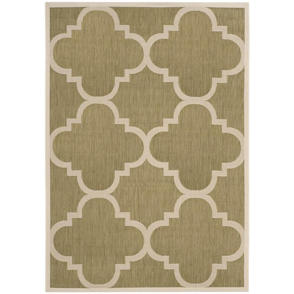 COURTYARD, GREEN / BEIGE, 5'-3" X 7'-7", Area Rug, CY6243-244-5. Picture 1