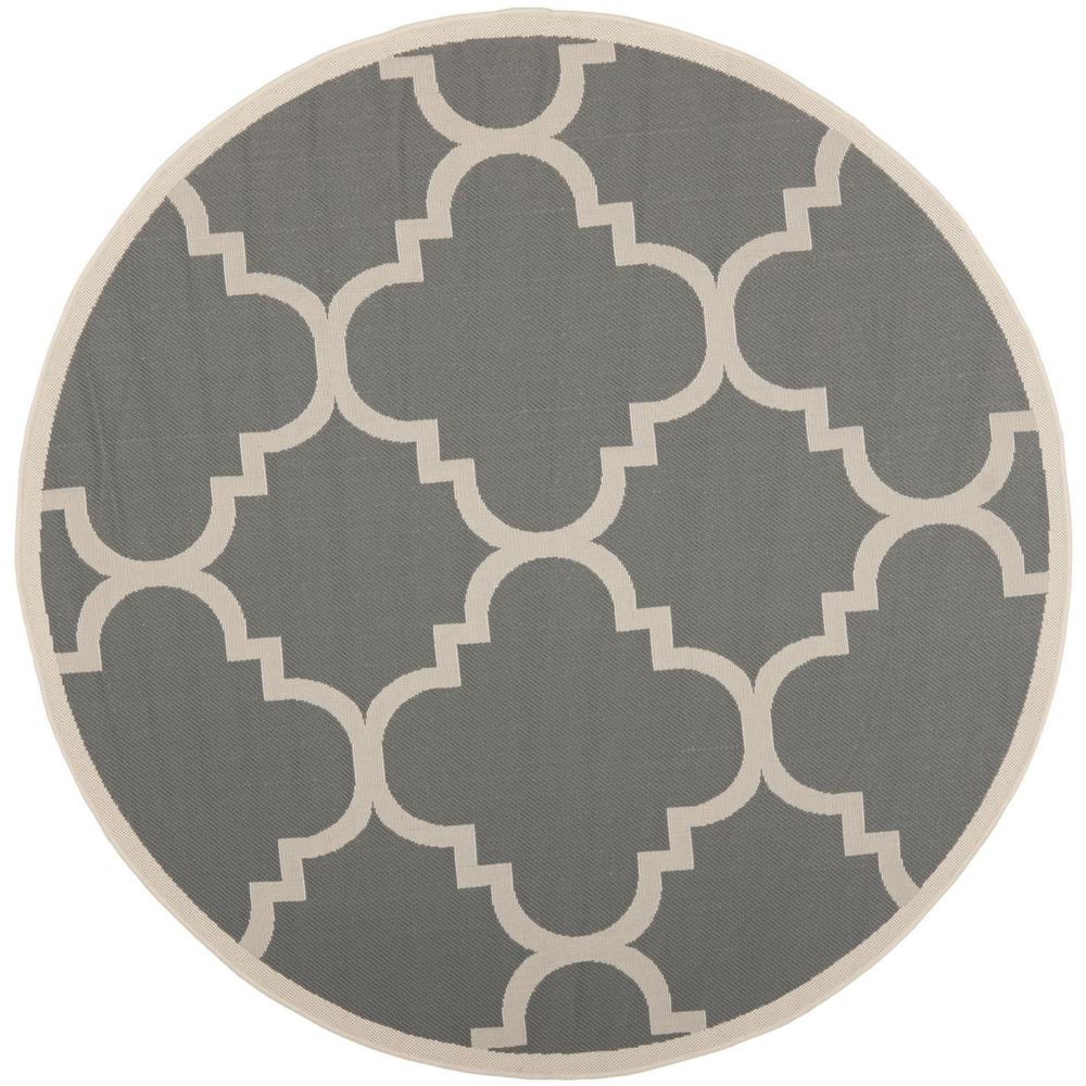 COURTYARD, GREY / BEIGE, 5'-3" X 5'-3" Round, Area Rug, CY6243-246-5R. Picture 1