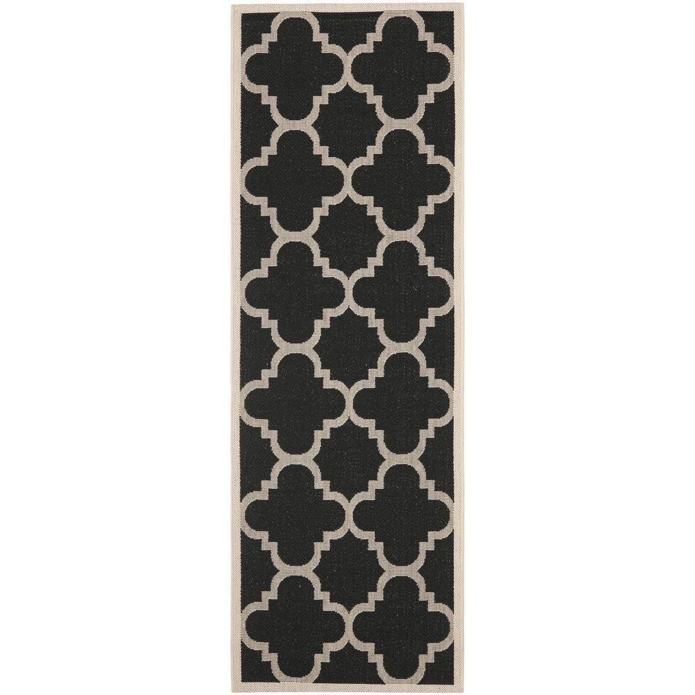 COURTYARD, BLACK / BEIGE, 2'-3" X 12', Area Rug, CY6243-266-212. Picture 1