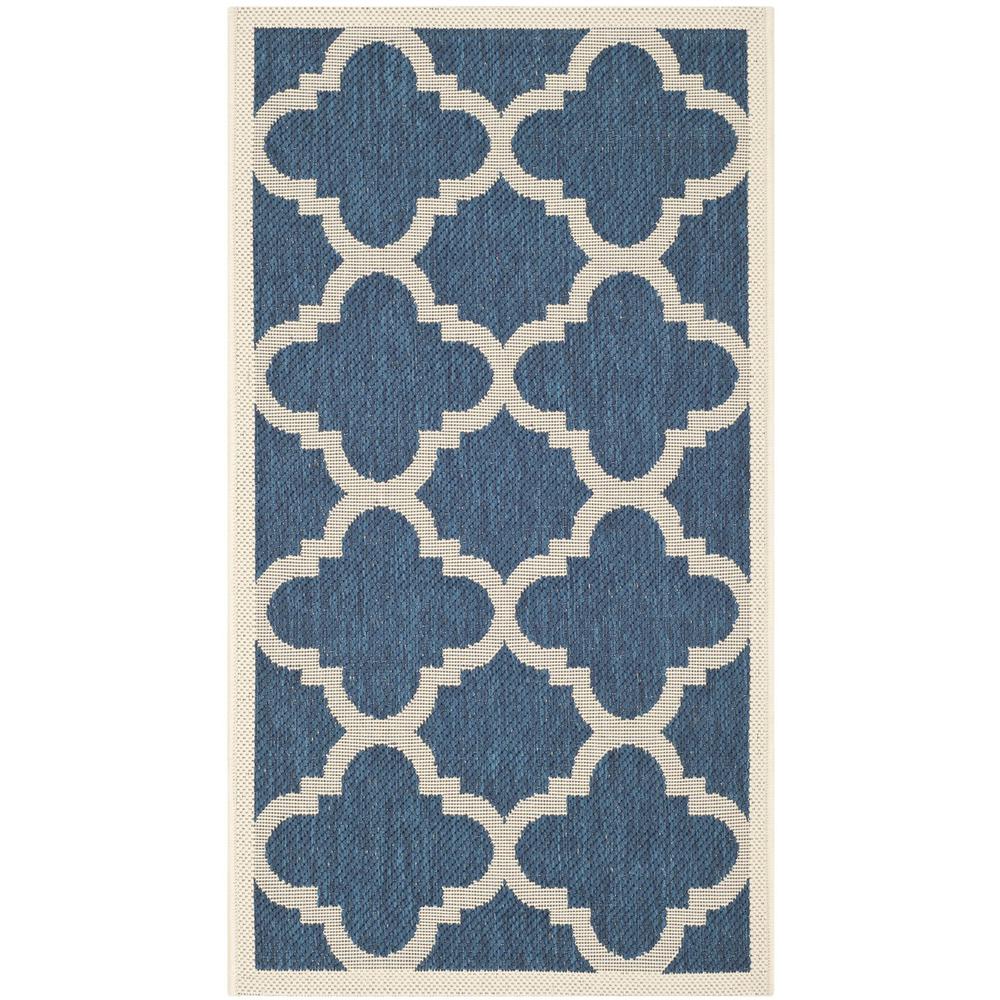 COURTYARD, NAVY / BEIGE, 4' X 5'-7", Area Rug, CY6243-268-4. Picture 1