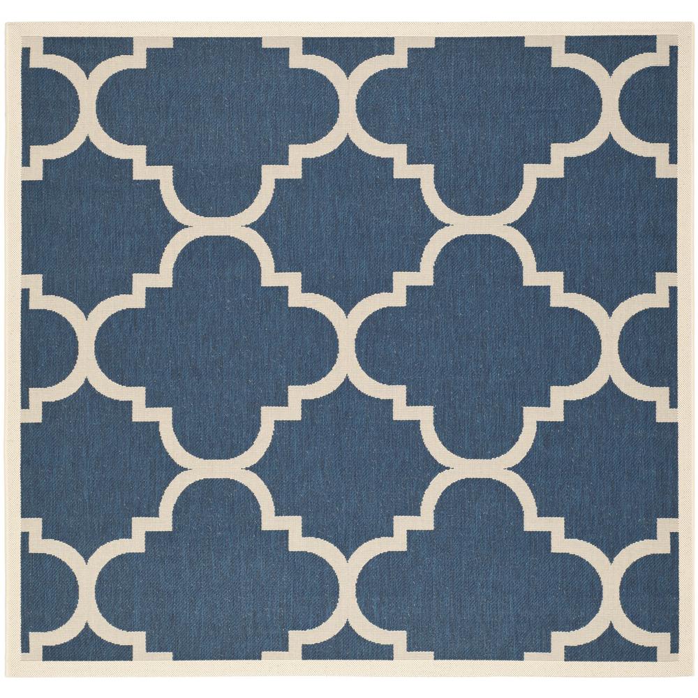 COURTYARD, NAVY / BEIGE, 5'-3" X 5'-3" Square, Area Rug, CY6243-268-5SQ. Picture 1