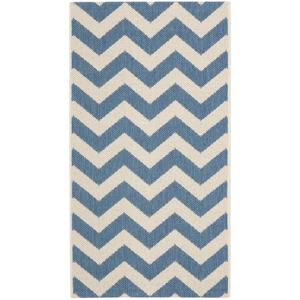 COURTYARD, BLUE / BEIGE, 2'-7" X 5', Area Rug, CY6244-243-3. Picture 1