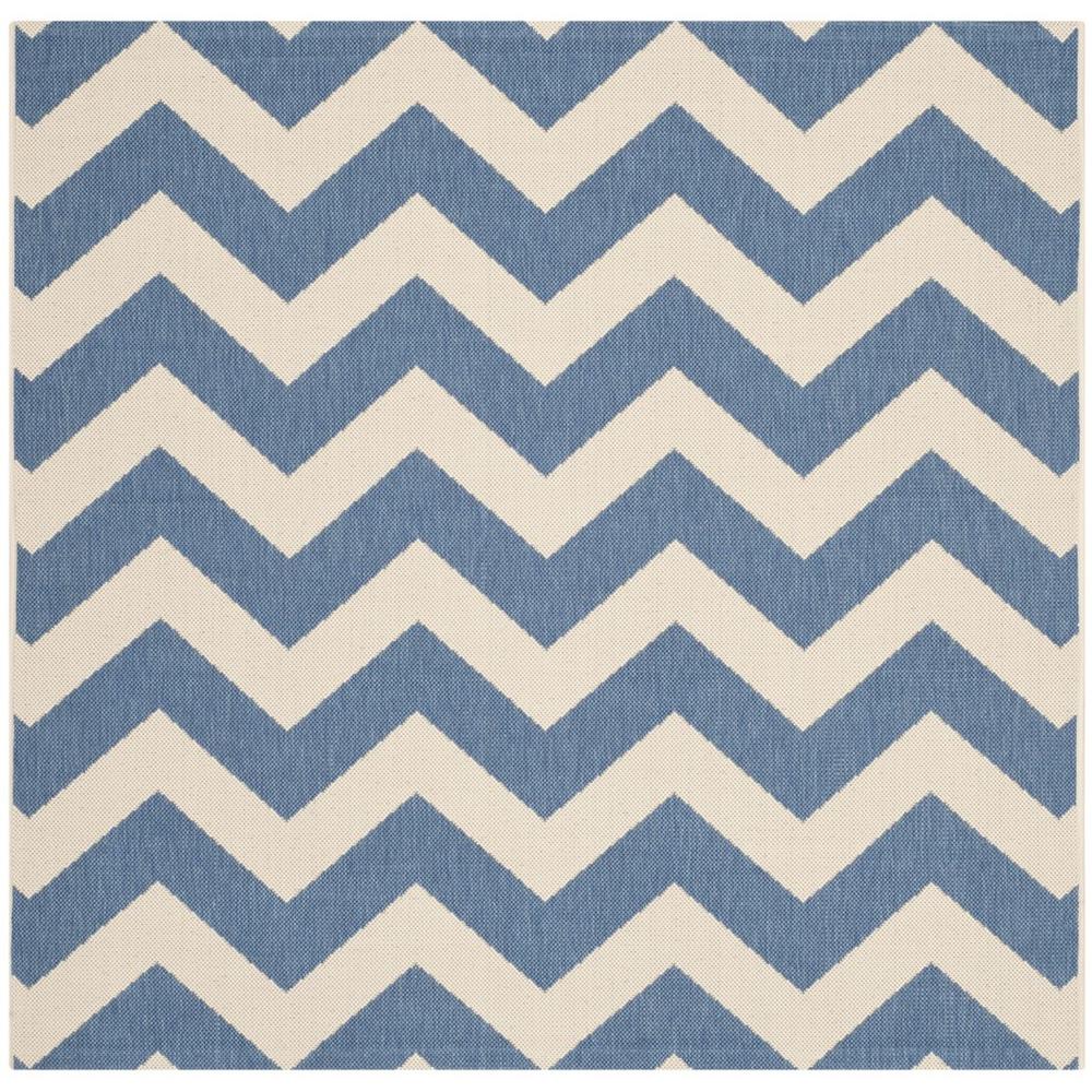 COURTYARD, BLUE / BEIGE, 5'-3" X 5'-3" Square, Area Rug, CY6244-243-5SQ. Picture 1