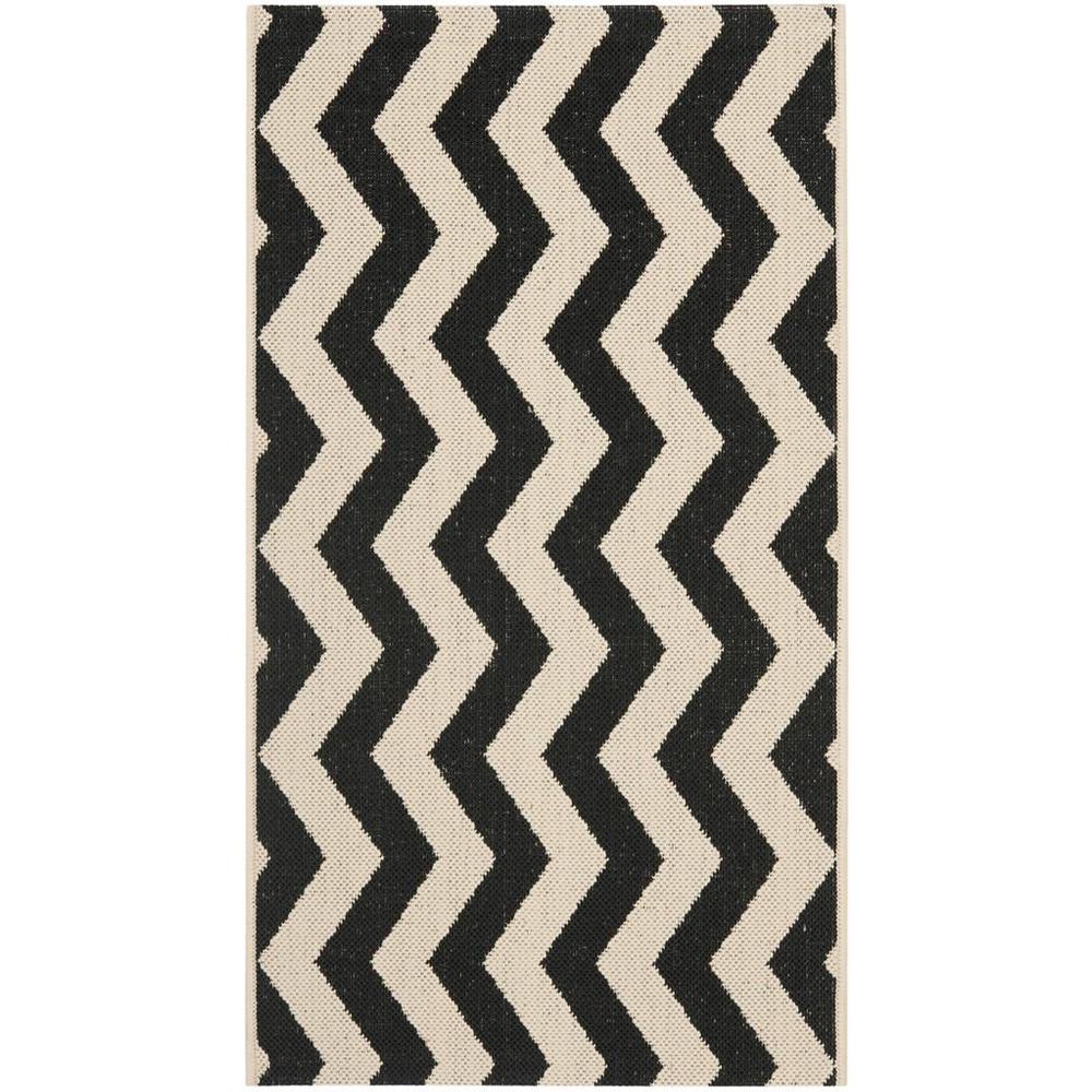 COURTYARD, BLACK / BEIGE, 2'-7" X 5', Area Rug, CY6245-256-3. Picture 1
